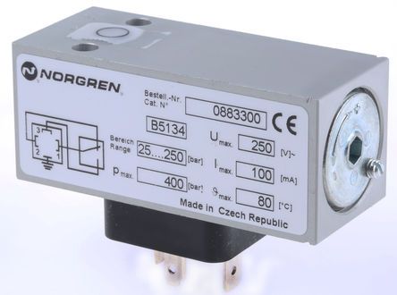 0883300, Norgren Pressure Switch, 25bar to 250 bar
