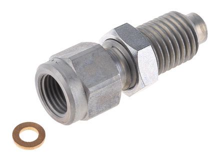 SMA 20 R 1/4 V, Stauff Steel G 1/4 Female 630 bar Pressure Gauge Adapter