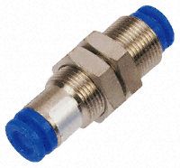 KCE12-00, SMC Pneumatic Bulkhead Tube-to-Tube Adapter Straight Push In 12 mm to Push In 12 mm, Переходник