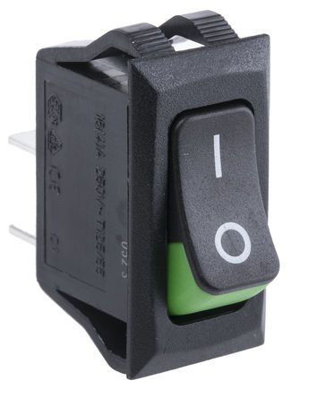 CRE22F6FBBNE, ZF Single Pole Single Throw (SPST), On-None-Off Rocker Switch Panel Mount, Клавишный переключатель