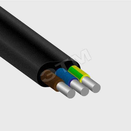Кабель силовой АВВГ 3х2.5-0.660 плоский однопроволочный