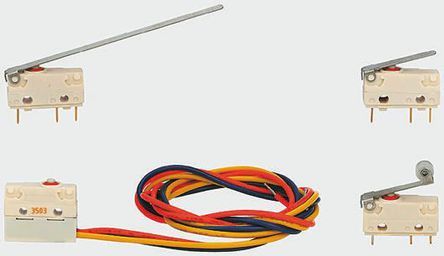 V4NSYRUL, Saia-Burgess SPDT-NO/NC Roller Lever Microswitch, 3 A @ 250 V ac, Микропереключатель