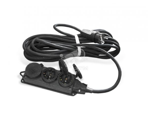 Удлинитель силовой Союз 3 гнезда 4000 Вт защитная крышка КГ IP-44 5м