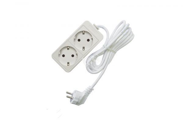 Удлинитель бытовой Союз 3500 Вт с заземлением 2 гнезда ПВС 7м