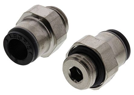 3101 06 60, Legris Threaded-to-Tube Pneumatic Fitting M10 to Push In 6 mm, LF3000 Series, 20 bar, Переходник