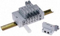 SY3240-5LOU-Q, SMC 5/2 Pneumatic Control Valve Solenoid/Pilot SY3000 Series, Клапан