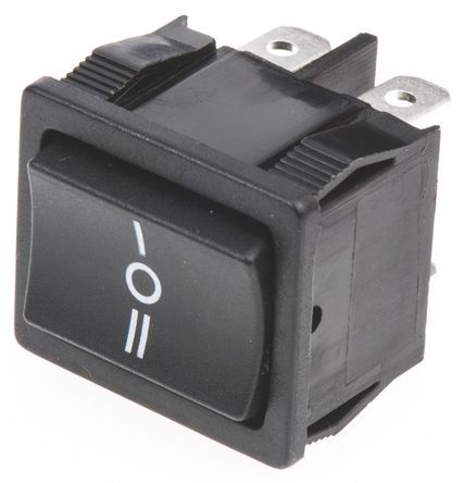 2-1634200-6, TE Connectivity Double Pole Double Throw (DPDT), (On)-Off-(On) Rocker Switch Panel Mount, Клавишный переключатель