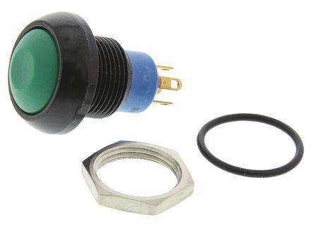 IPR5SAD3, APEM Single Pole Double Throw (SPDT) Momentary Push Button Switch, IP67, 12.9 (Dia.)mm, Panel Mount, 48V ac, Кнопочный переключатель
