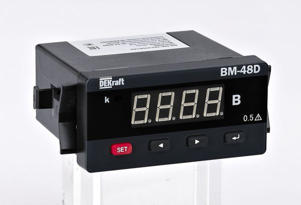 Амперметр цифровой 96x48мм однофазный, вход 1А, выход DO, LED-дисплей АМ-48D