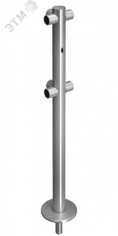 Стойка ограждения съемная Т-образная с отверстием под фиксатор, 6 муфт