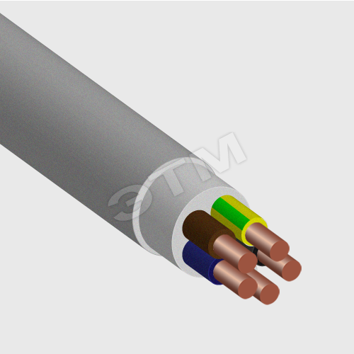 Кабель силовой NYM 5х1.5 (N, PE) однопроволочный