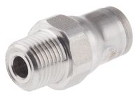 3805 06 11, Legris Threaded-to-Tube Pneumatic Fitting NPT 1/8 to Push In 6 mm, LF3800 Series, 20 bar, Переходник