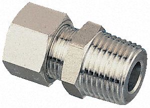 1805 08 11, Legris Threaded-to-Tube Pneumatic Fitting NPT 1/8 to Push In 8 mm, LF3000 Series, 80 bar, Переходник