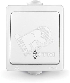 Выключатель Аллегро одноклавишный проходной IP54 белый