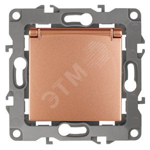 Розетка однофазная скрытого монтажа, в рамку с заземлением со шторками медь с крышкой 16А 250В IP20 автоматические (безвинтовые) зажимы 12-2103-14 Эра 12