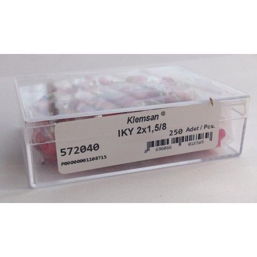 572040E, Наконечник изолированный IKY 2x 1,5-8 (ECO) (упак 500 шт)