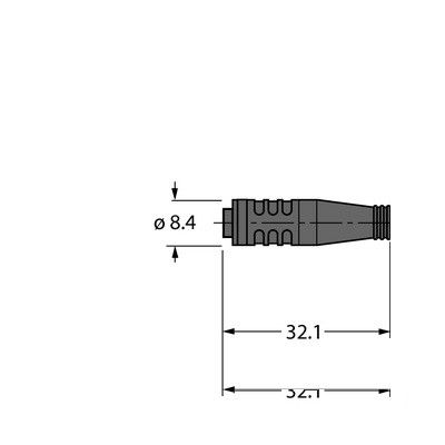 PKG4S-0.6-PSG4S/TEL Соединитель кабельный для датчиков и актуаторов, оболочка ПВХ