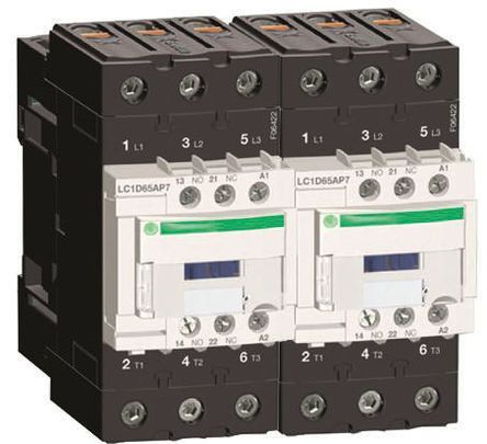 LC2D40AB7, Schneider Electric 3 Pole Contactor - 40 A, 24 V ac Coil, TeSys D, 3NO, 8.5 kW, Контактор