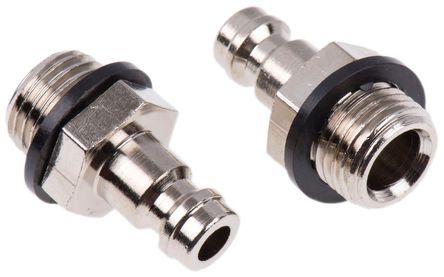 021 EU 13N, RS PRO Pneumatic Quick Connect Coupling Brass 1/4 in Threaded, Муфта