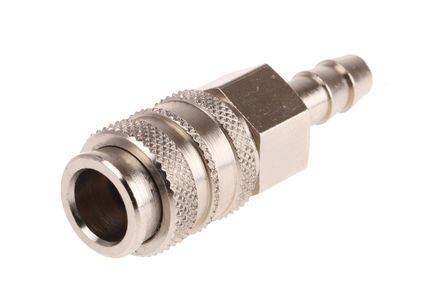 021 HG 06N, RS PRO Pneumatic Quick Connect Coupling Brass 6mm Hose Barb, Муфта