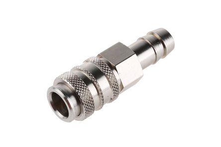 021 HG 09N, RS PRO Pneumatic Quick Connect Coupling Brass 9mm Hose Barb, Муфта