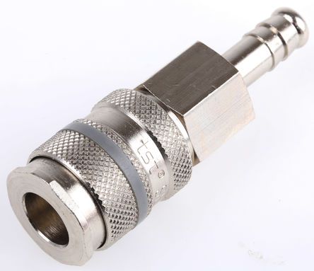 023 HG 08, RS PRO Pneumatic Quick Connect Coupling Brass 8mm Hose Barb, Муфта