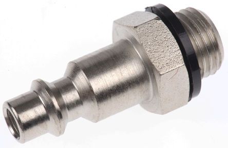 023 EU 13, RS PRO Pneumatic Quick Connect Coupling Brass 1/4 in Threaded, Муфта