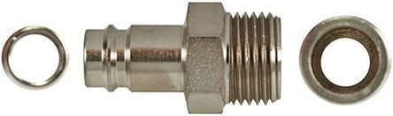 027 EU 26, RS PRO Pneumatic Quick Connect Coupling Brass, Steel 3/4 in Threaded, Муфта