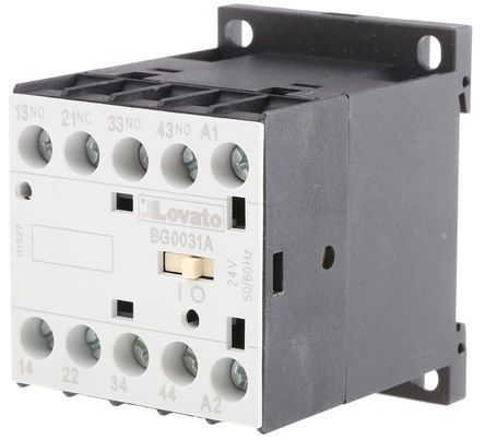11BG0031A024, Lovato Contactor Relay - 3NO/1NC, 10 A Contact Rating, Контактор