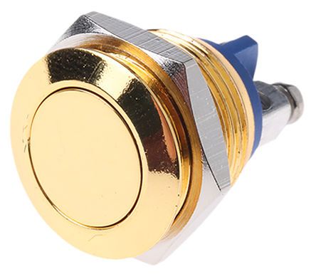 R16FFGSTAG, EOZ Single Pole Single Throw (SPST) Momentary Push Button Switch, IP65, 16.2 (Dia.)mm, Panel Mount, 48 V dc, 250 V ac, Кнопочный переключатель