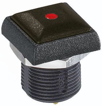 IRC3S422LOS, APEM Single Pole Single Throw (SPST) Momentary Red LED Push Button Switch, IP67, 16 (Dia.)mm, Panel Mount, 250V ac, Кнопочный переключатель