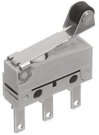 ABS151641, Panasonic SPDT Roller Lever Microswitch, 100 mA @ 30 V dc, Микропереключатель
