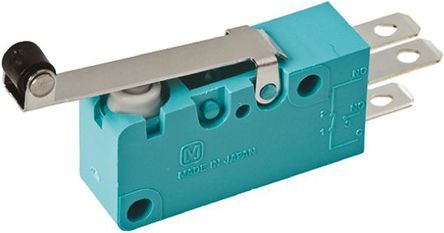 ABV1236503, Panasonic SPST-NO Roller Lever Microswitch, 5 A @ 250 V ac, Микропереключатель
