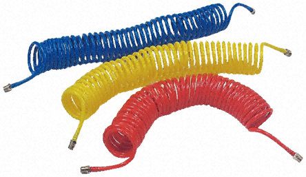 USB98A8050-5 (YELLOW) (1/4"FAS), RS PRO 4m Yellow Coil Tubing with Connector, PUR, R 1/4, Трубка