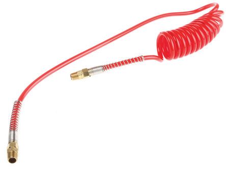 USB98A8050-2.5 (RED) (1/4"FDS), RS PRO 2m Red Coil Tubing with Connector, PUR, R 1/4, Трубка