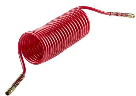 N6C1075-6 (RED) (1/4"FDS), RS PRO 3.6m Red Coil Tubing with Connector, Nylon, R 1/4, Трубка