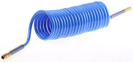 N6C1075-6 (BLUE) (1/4"FDS), RS PRO 3.6m Blue Coil Tubing with Connector, Nylon, R 1/4, Трубка