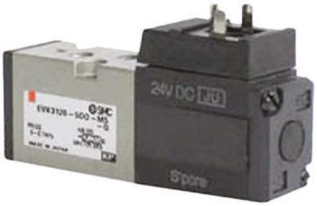 EVK3120-5DO-M5-Q, SMC 5/2 Pneumatic Control Valve Spring/Solenoid Metric M5 x 0.8 VK3000 Series, Клапан