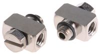 M-5UL, SMC Pneumatic Elbow Threaded Adapter, M5 x 0.8 Female x M5 x 0.8 Male Male, Переходник