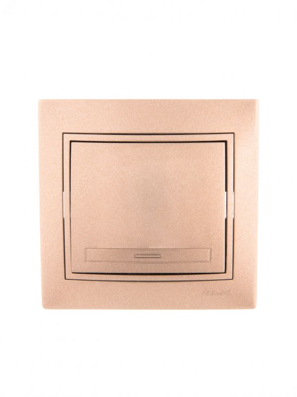 Мира Выключатель светло-кричневый перламутр