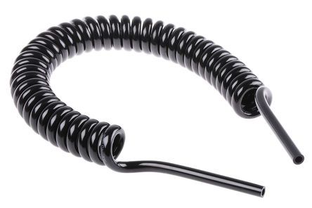 TCU0805B-1, SMC Coil Tube 8mm Diameter, 2m Long Black PUR 0.8 MPa, Трубка