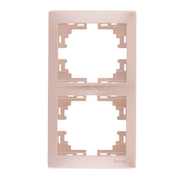 MIRA Рамка 2 поста вертикальная жемчужный перламутр