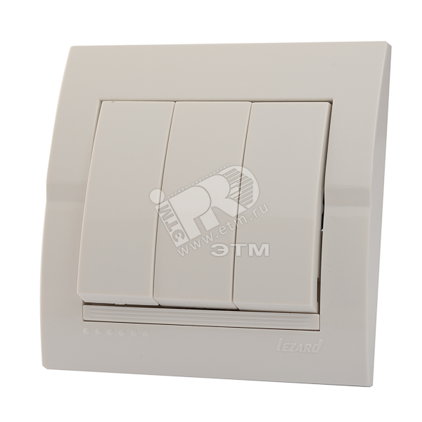 DERIY Выкл. х3 ПБТ белый