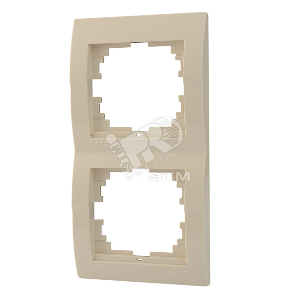 DERIY Рамка х2 верт. крем