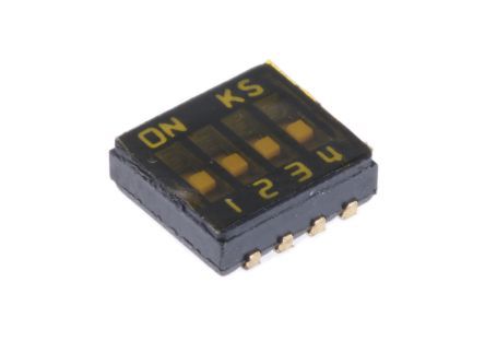 DHS904J, KNITTER-SWITCH 4 Way Surface Mount DIP Switch SP-NO, Переключатель