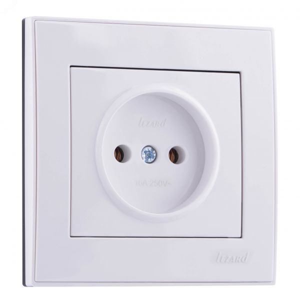 Розетка RAIN б/з керамика белая
