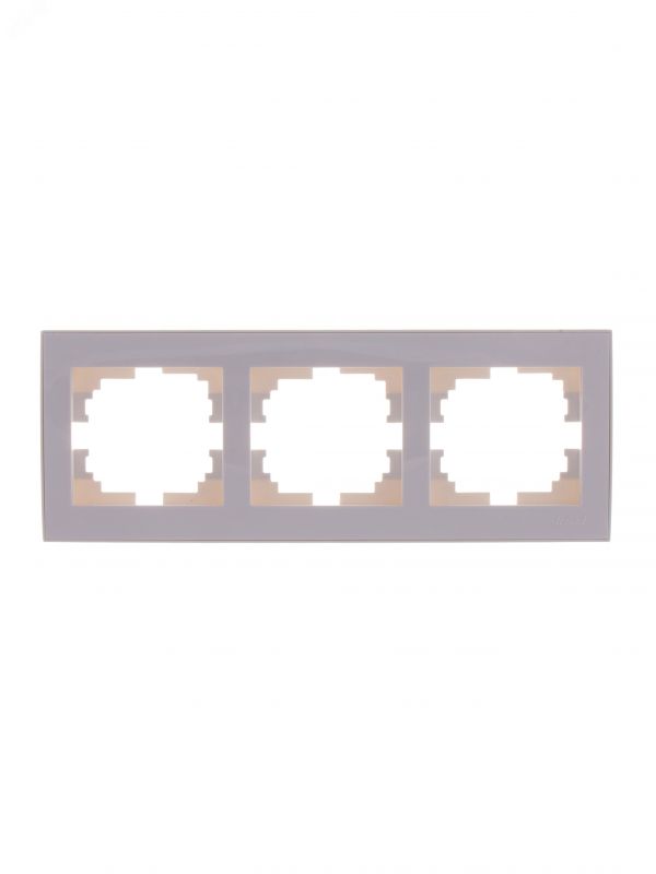 Рамка RAIN тройная горизонтальная белая с боковой вставкой
