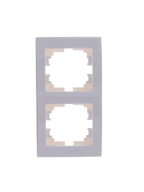 Рамка RAIN 2-ая вертикальная белая с боковой вставкой