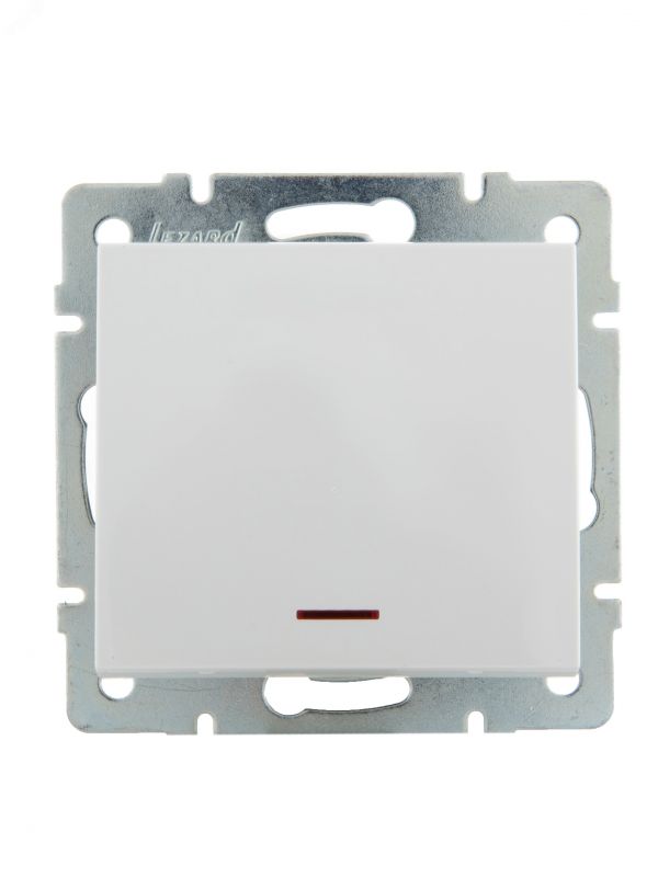 Выключатель RAIN с подсветкой белый механизм