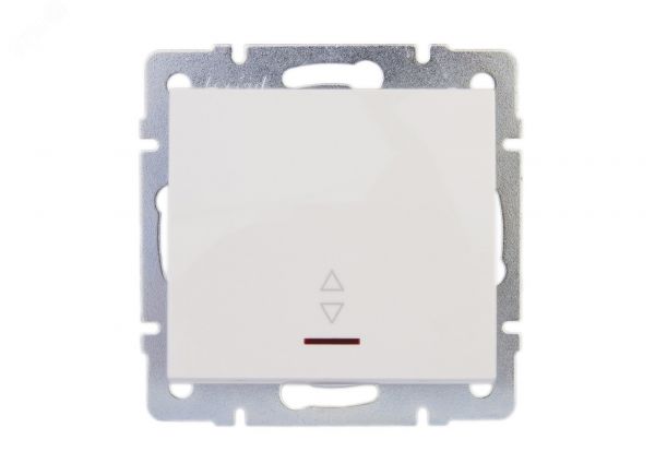 Выключатель RAIN проходной с подсветкой белый механизм